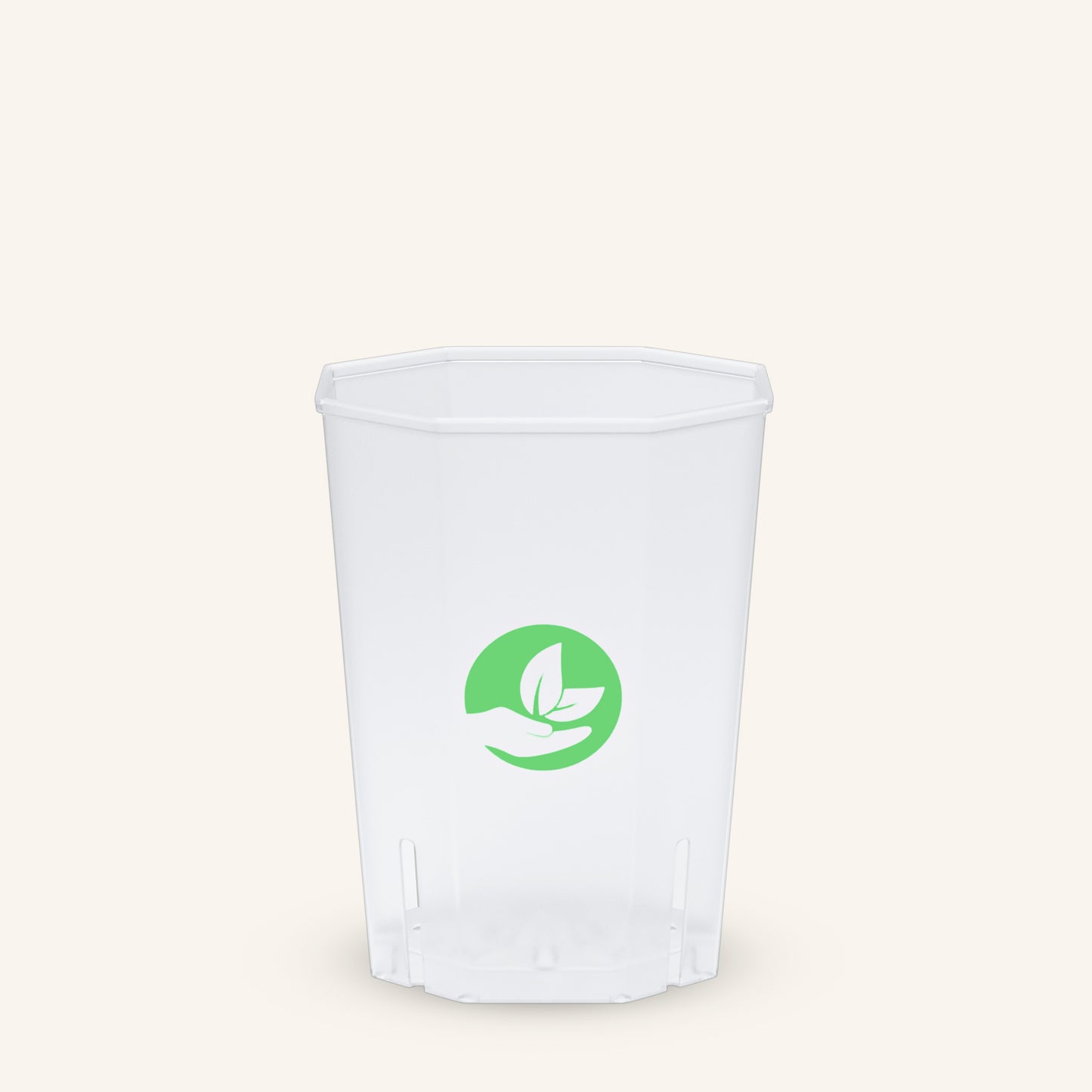 Firkantede klare plantepotter