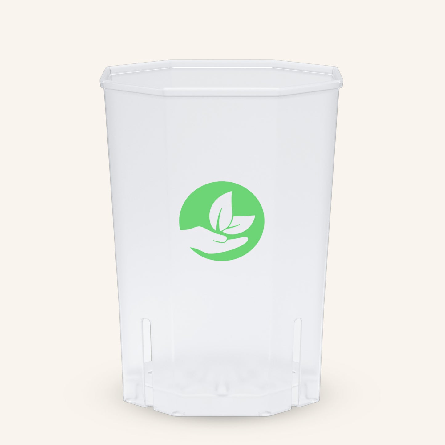 Firkantede klare plantepotter