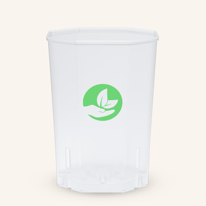 Firkantede klare plantepotter