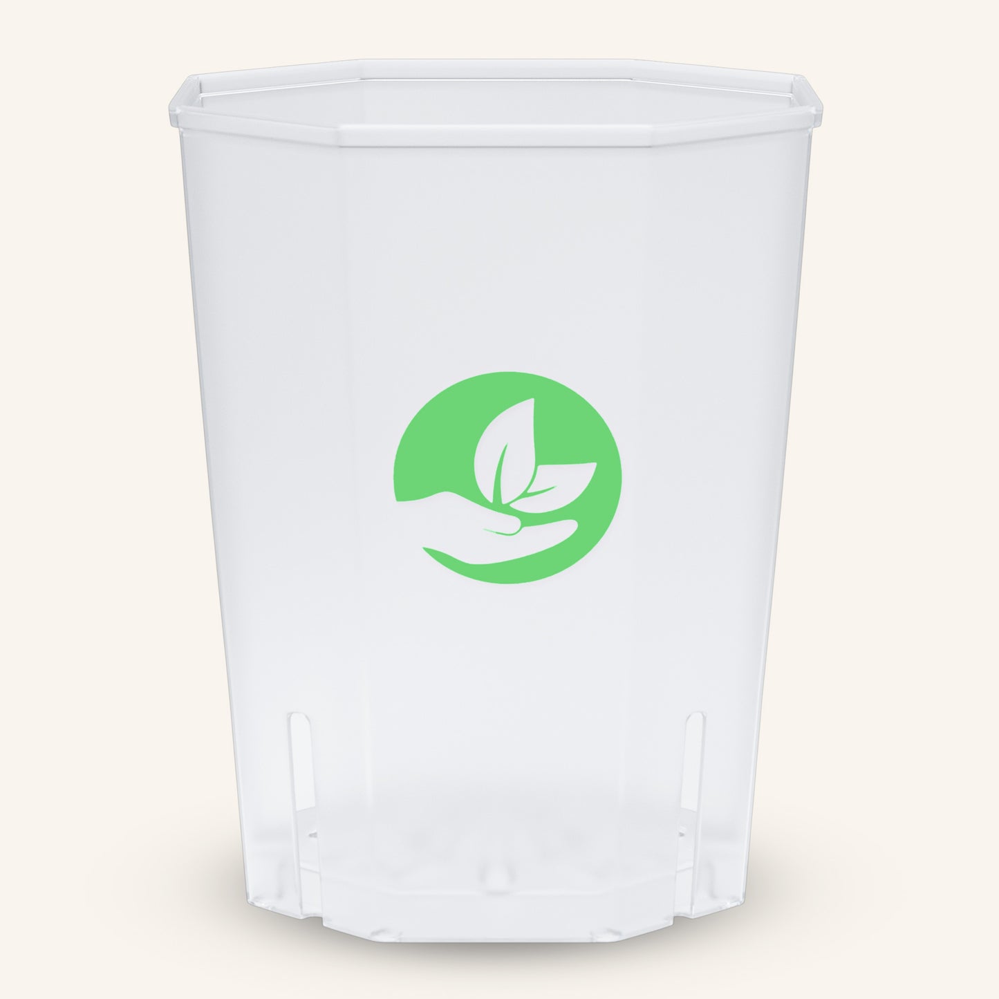 Firkantede klare plantepotter