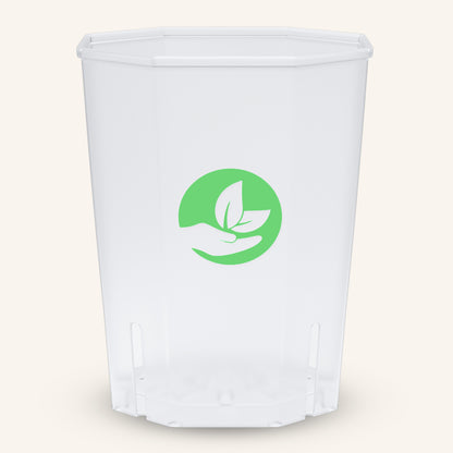 Firkantede klare plantepotter